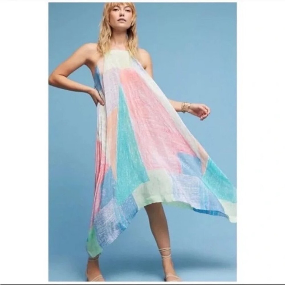 Anthropologie silk midi dress